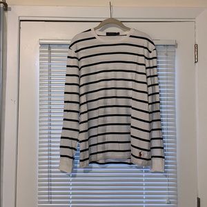 Men’s long sleeve polo stripe shirt